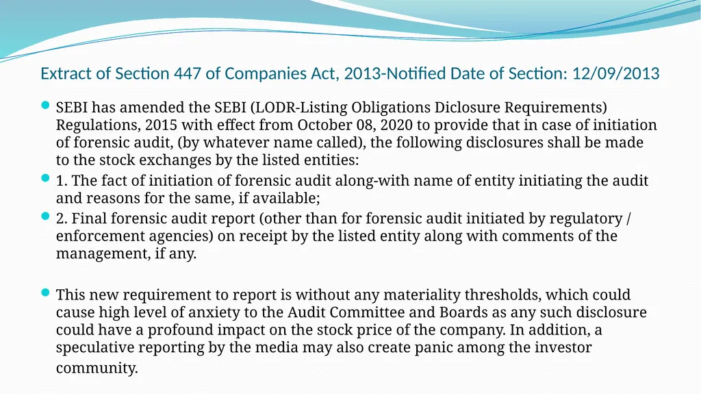 Introduction to Forensic Audit Applicable Laws & - slide 29 of 62