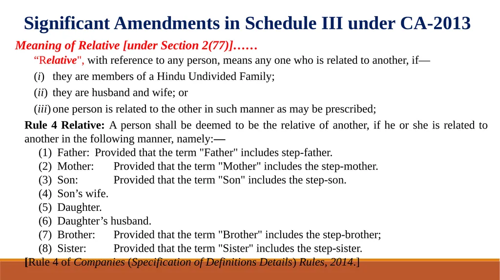 Amendments in Schedule III of the Companies Act, - slide 14 of 29