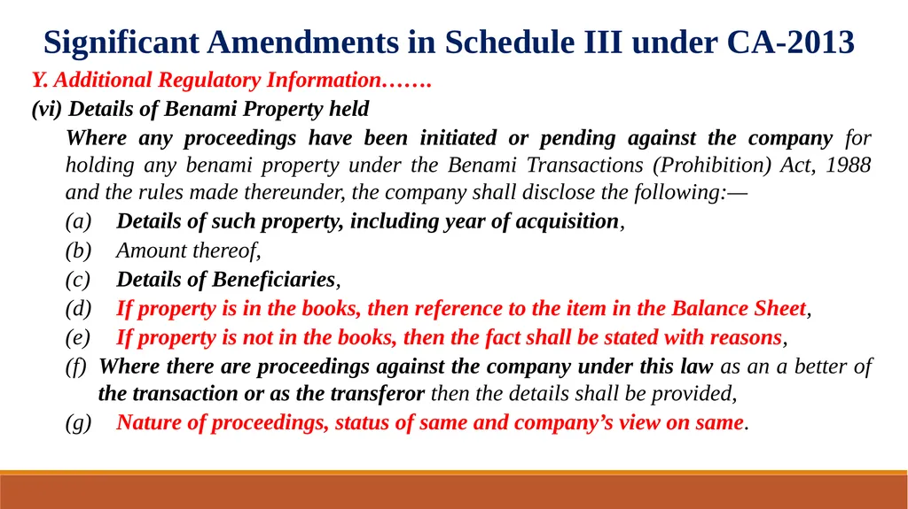 Amendments in Schedule III of the Companies Act, - slide 17 of 29