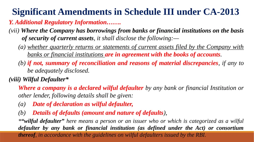 Amendments in Schedule III of the Companies Act, - slide 18 of 29