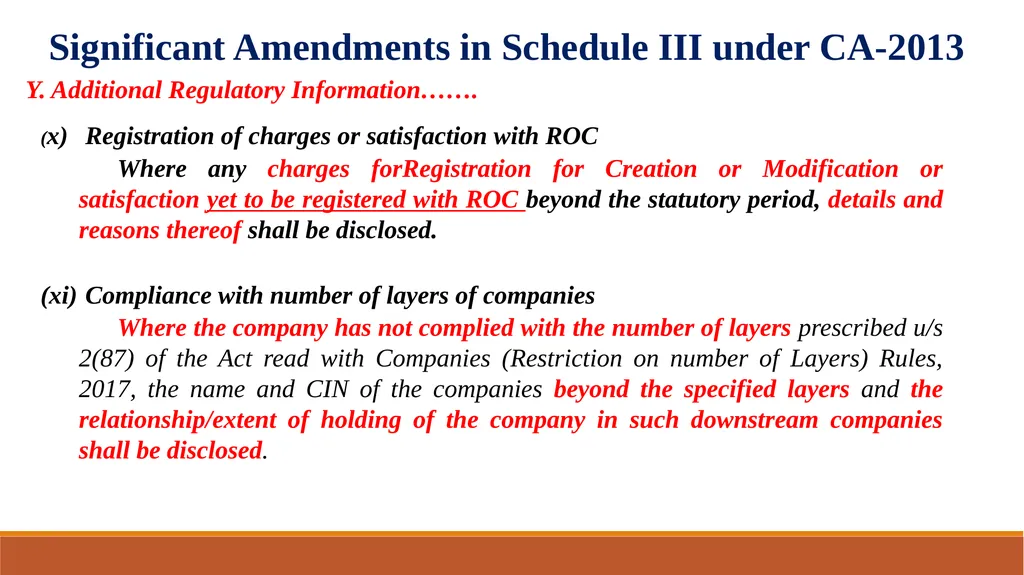 Amendments in Schedule III of the Companies Act, - slide 20 of 29