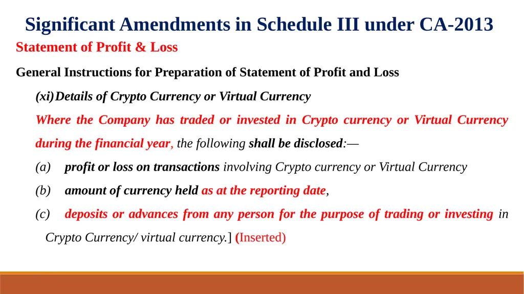 Amendments in Schedule III of the Companies Act, - slide 28 of 29