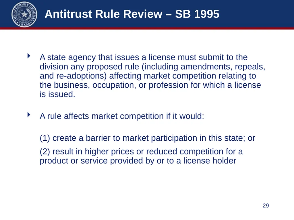 86th Legislature Update: Legislation Affecting - slide 29 of 50