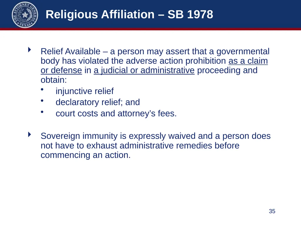 86th Legislature Update: Legislation Affecting - slide 35 of 50