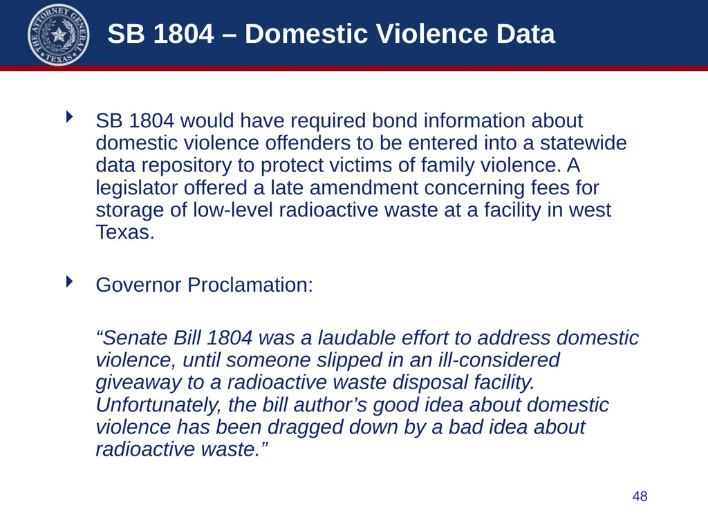 86th Legislature Update: Legislation Affecting - slide 48 of 50