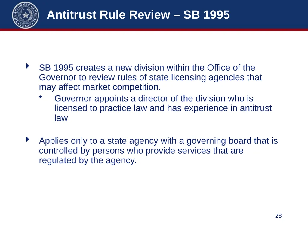 86th Legislature Update: Legislation Affecting - slide 28 of 50