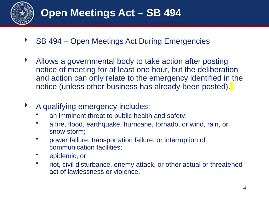 86th Legislature Update: Legislation Affecting - slide 4 of 50