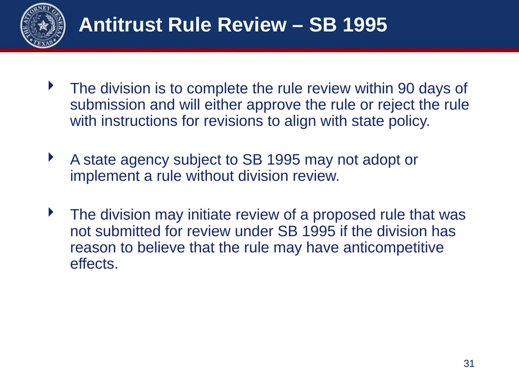 86th Legislature Update: Legislation Affecting - slide 31 of 50