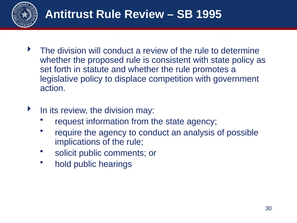 86th Legislature Update: Legislation Affecting - slide 30 of 50