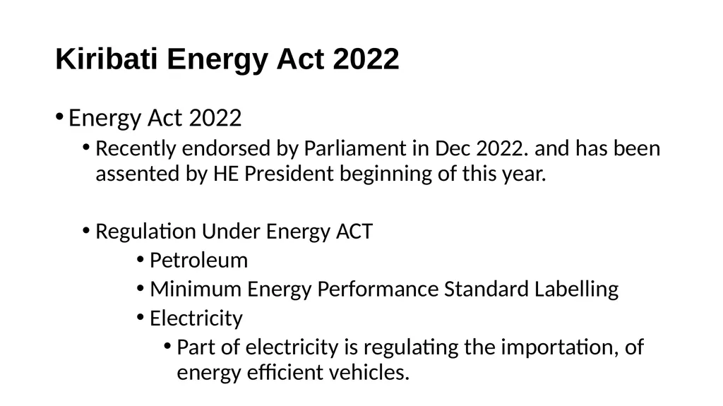 Pacific Islands Electric Mobility Working Group - slide 5 of 9