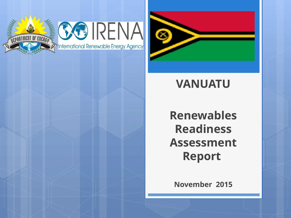VANUATU Renewables Readiness Assessment Report - slide 1 of 11