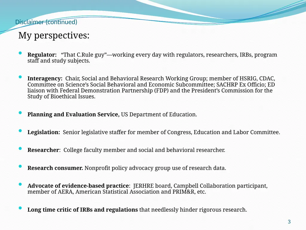 IRB gripes? Show the data. Jeffery W. Rodamar - slide 3 of 64