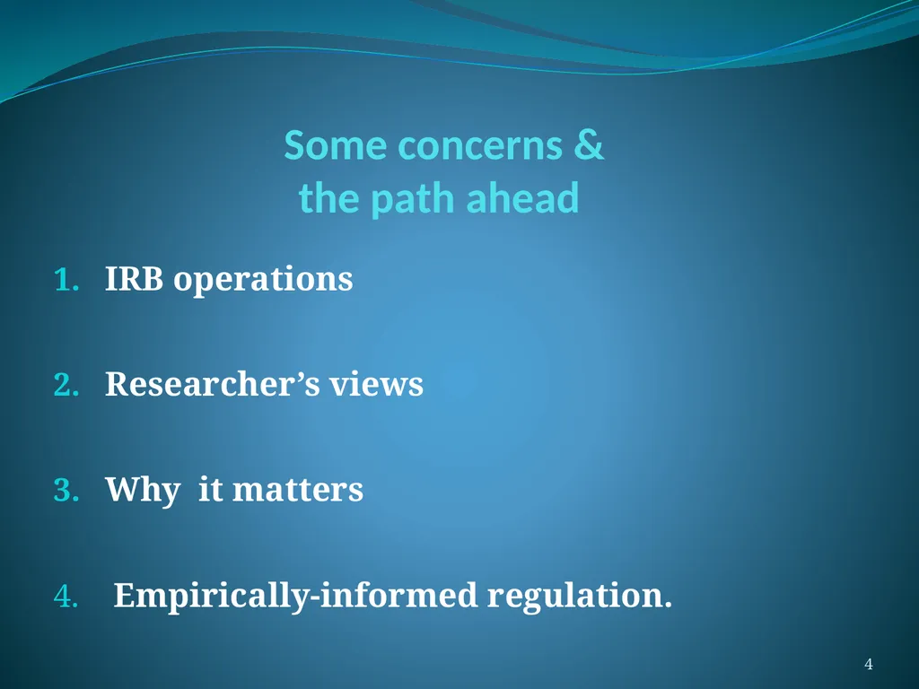 IRB gripes? Show the data. Jeffery W. Rodamar - slide 4 of 64