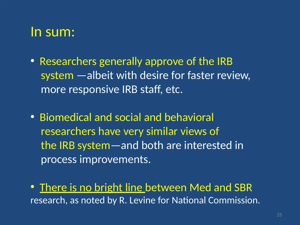 IRB gripes? Show the data. Jeffery W. Rodamar - slide 22 of 64