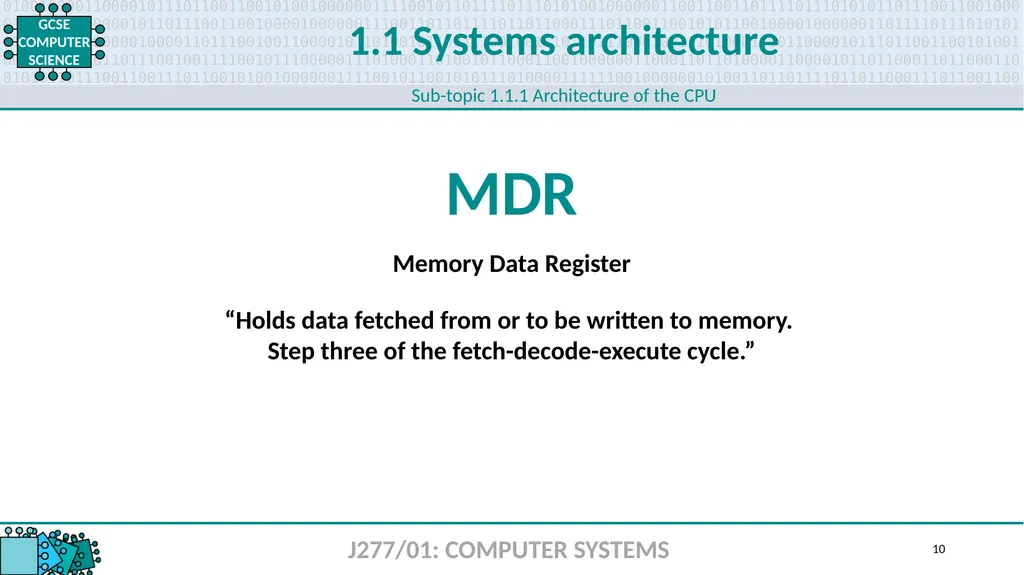 1.1 1 1.1 Systems architecture J277/01: COMPUTER - slide 10 of 242