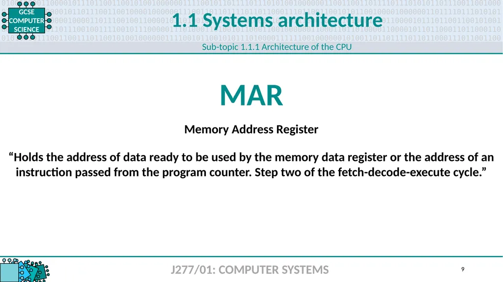 1.1 1 1.1 Systems architecture J277/01: COMPUTER - slide 9 of 242