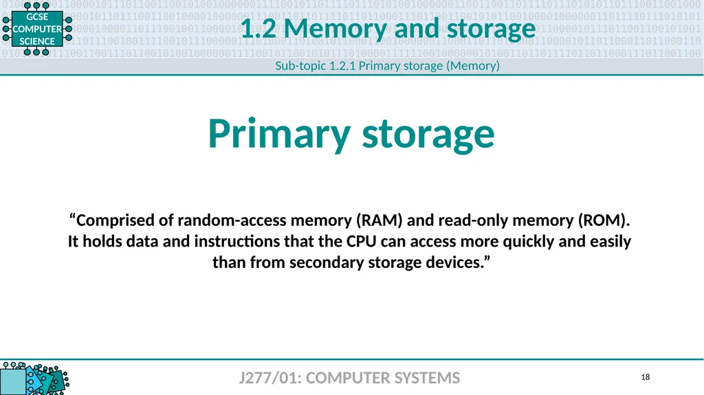 1.1 1 1.1 Systems architecture J277/01: COMPUTER - slide 18 of 242