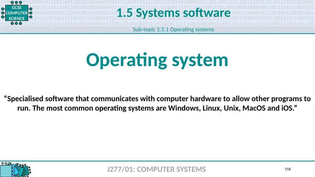 1.1 1 1.1 Systems architecture J277/01: COMPUTER - slide 116 of 242