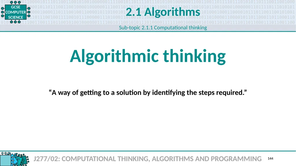 1.1 1 1.1 Systems architecture J277/01: COMPUTER - slide 144 of 242