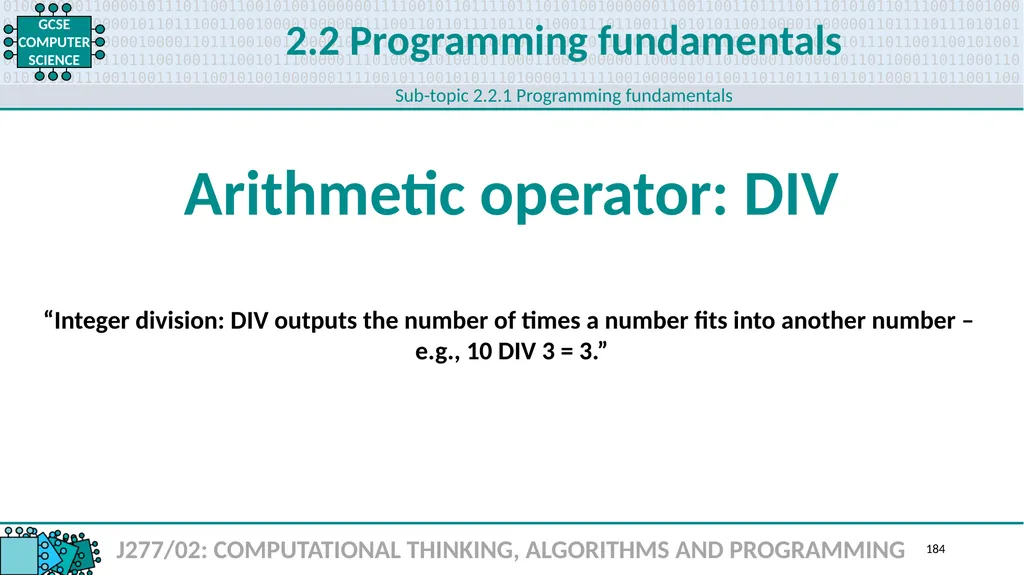 1.1 1 1.1 Systems architecture J277/01: COMPUTER - slide 184 of 242
