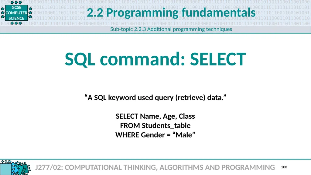 1.1 1 1.1 Systems architecture J277/01: COMPUTER - slide 200 of 242