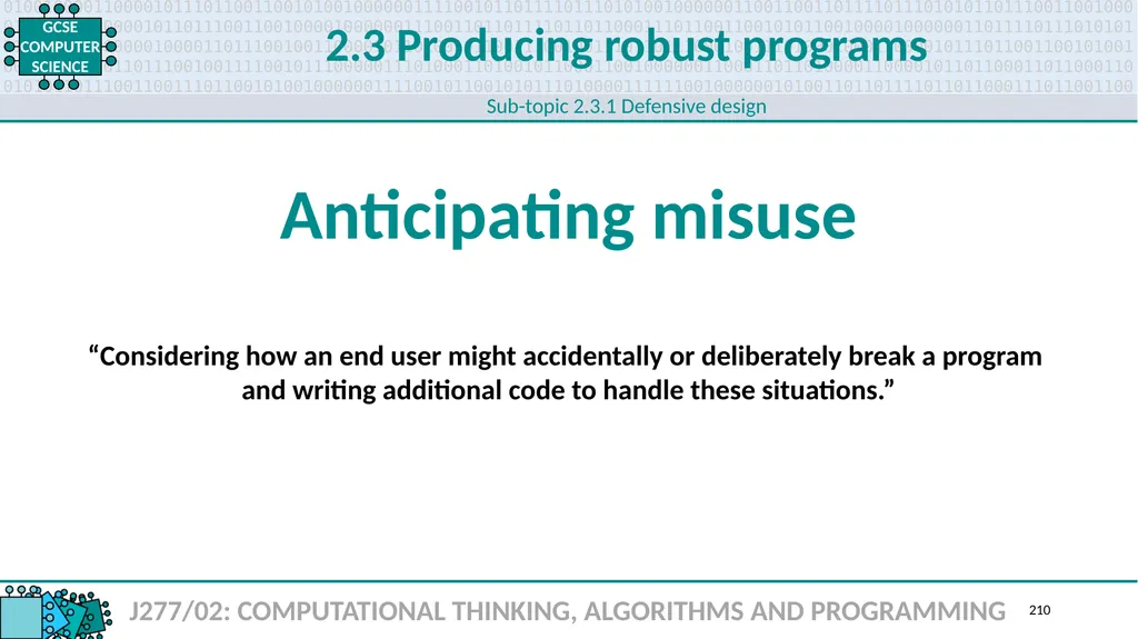 1.1 1 1.1 Systems architecture J277/01: COMPUTER - slide 210 of 242