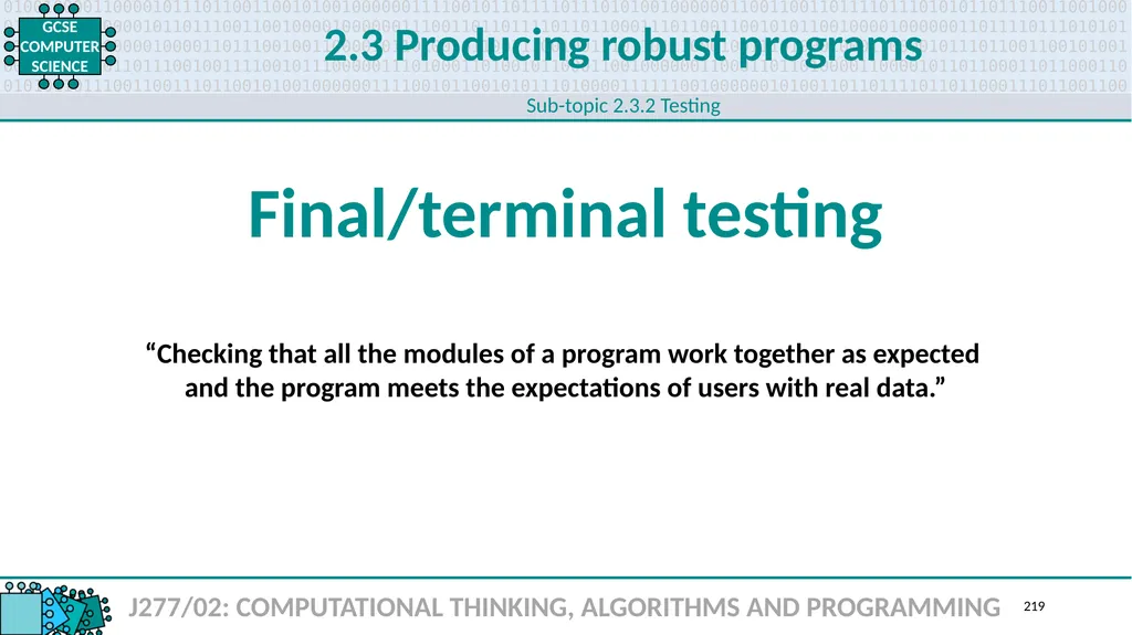 1.1 1 1.1 Systems architecture J277/01: COMPUTER - slide 219 of 242