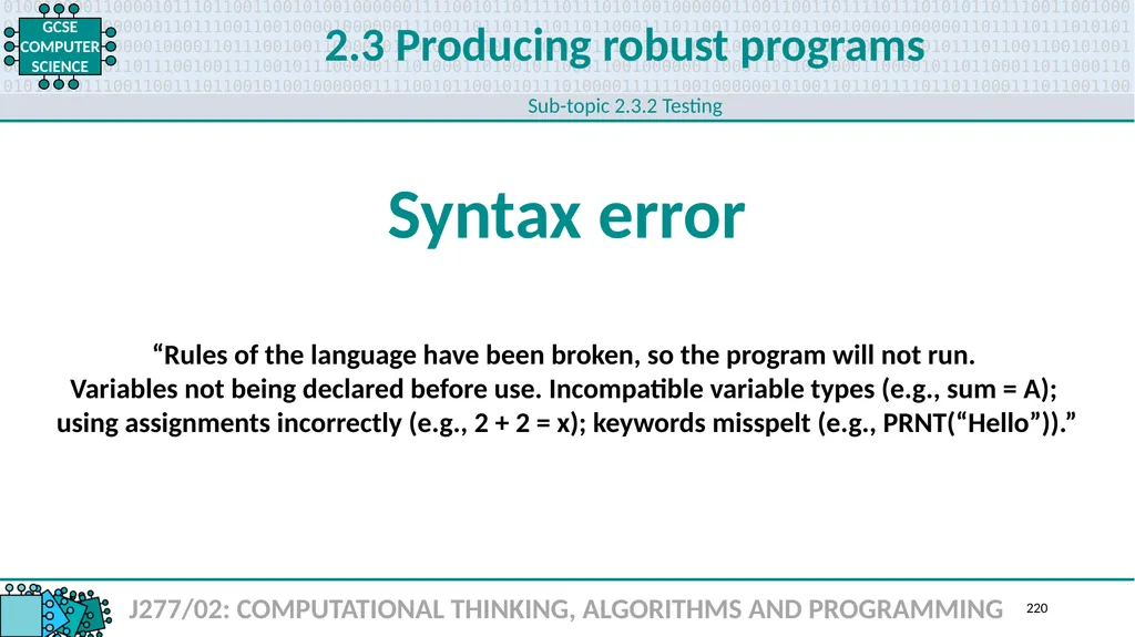 1.1 1 1.1 Systems architecture J277/01: COMPUTER - slide 220 of 242