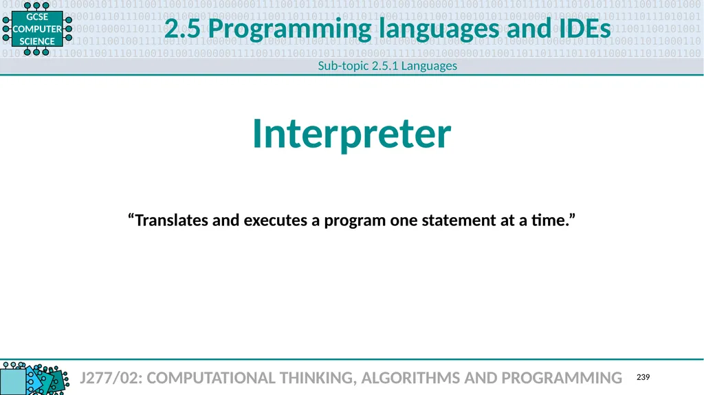 1.1 1 1.1 Systems architecture J277/01: COMPUTER - slide 239 of 242