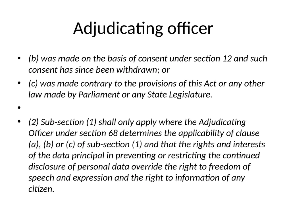 Data Protection based Amendments to RTI - slide 27 of 40