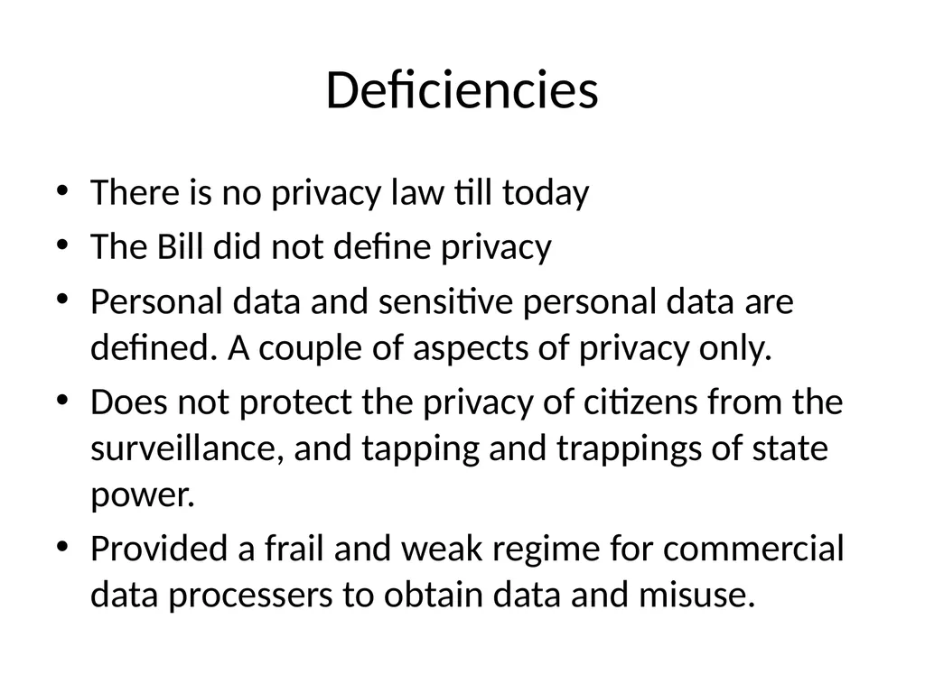Data Protection based Amendments to RTI - slide 18 of 40
