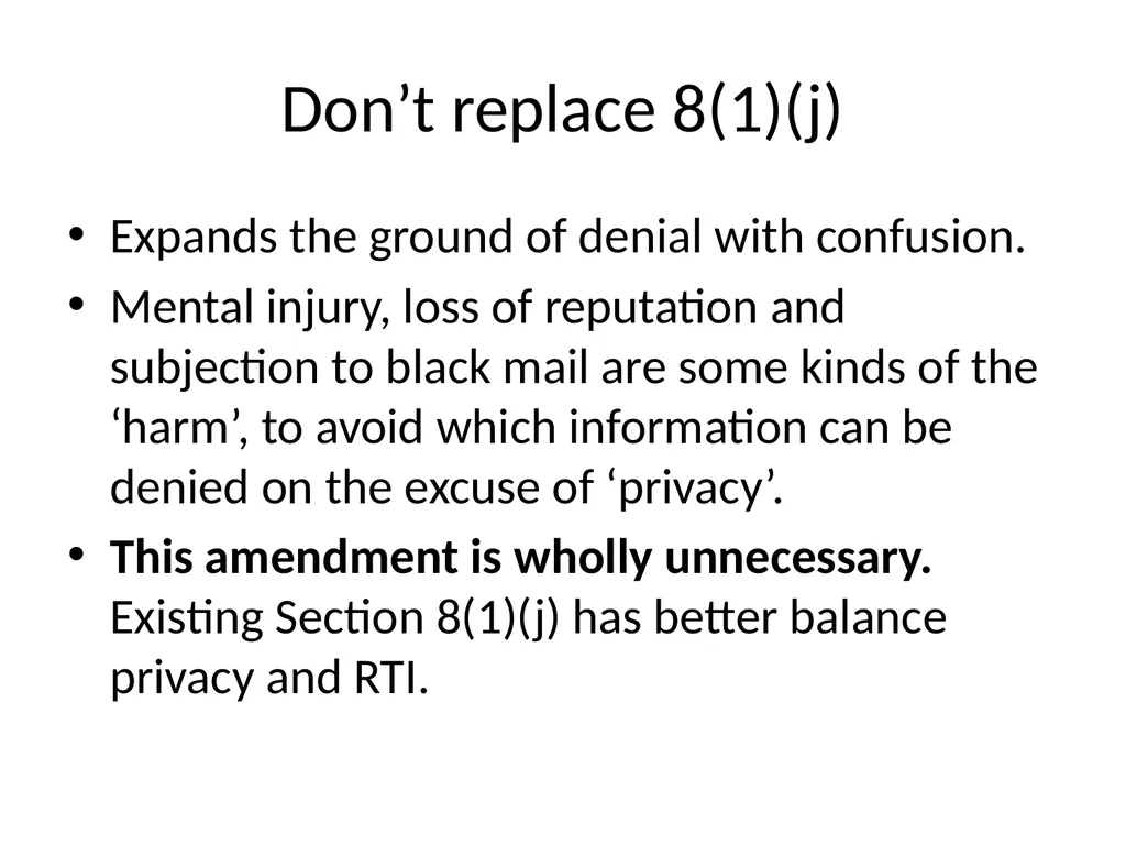 Data Protection based Amendments to RTI - slide 35 of 40