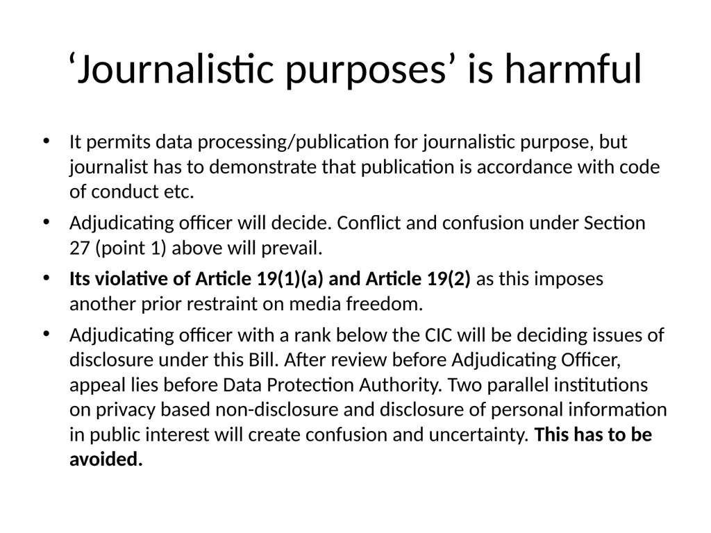 Data Protection based Amendments to RTI - slide 39 of 40