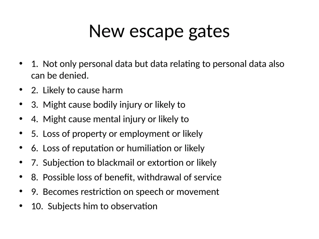 Data Protection based Amendments to RTI - slide 8 of 40