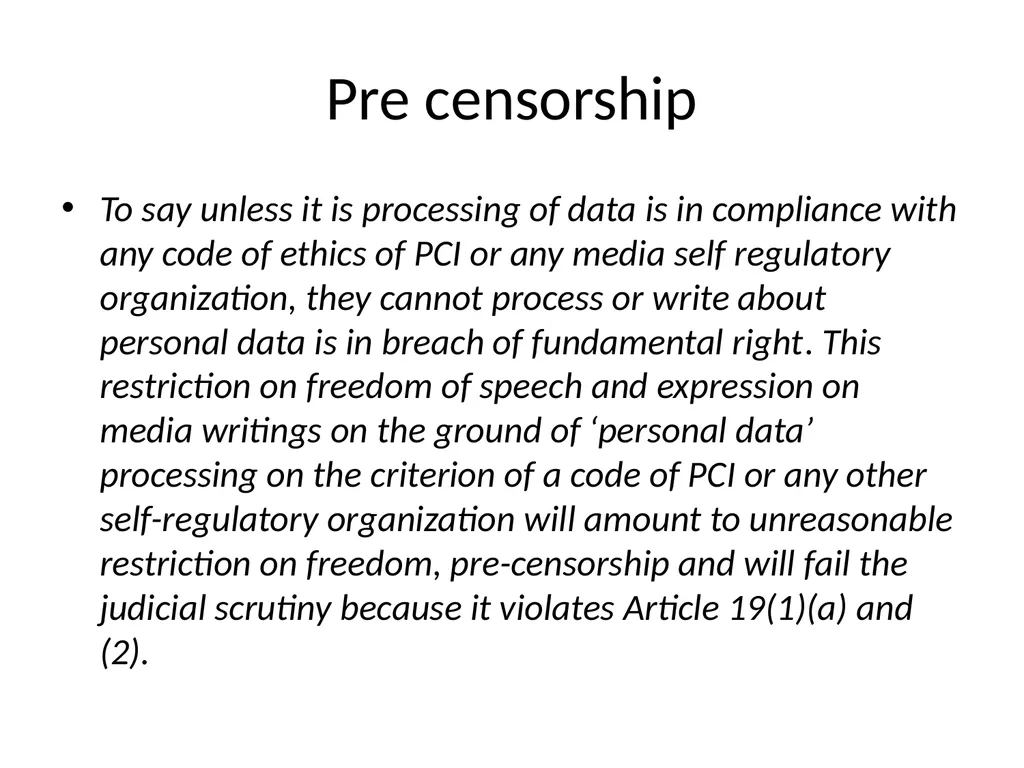 Data Protection based Amendments to RTI - slide 25 of 40