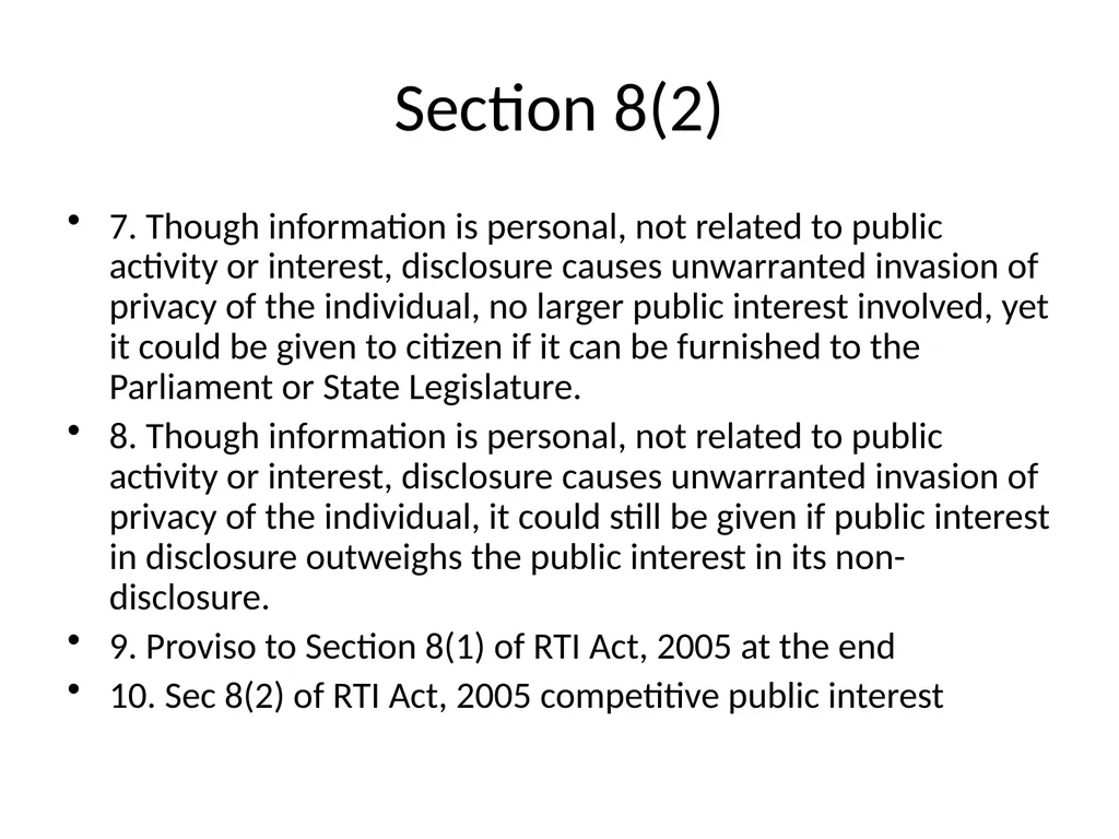 Data Protection based Amendments to RTI - slide 3 of 40