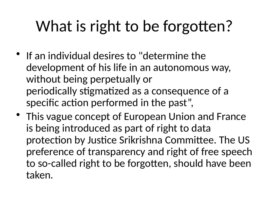 Data Protection based Amendments to RTI - slide 30 of 40