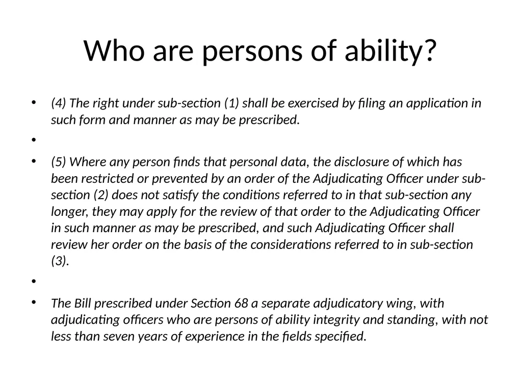 Data Protection based Amendments to RTI - slide 29 of 40