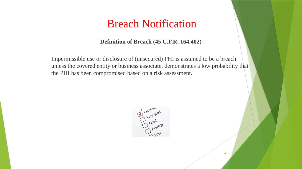 Welcome to the Privacy and Security Training - slide 48 of 139