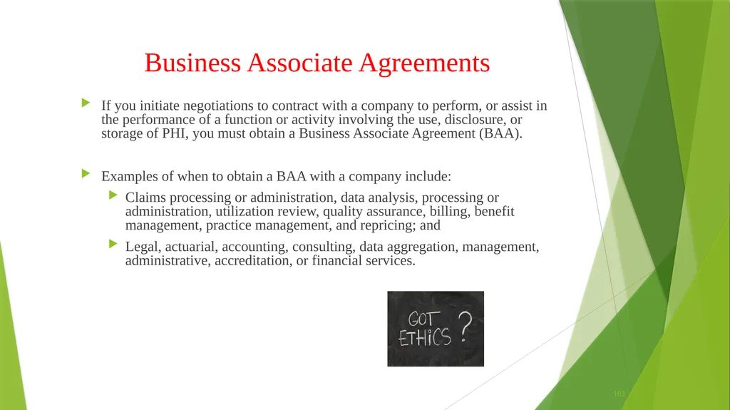 Welcome to the Privacy and Security Training - slide 103 of 139