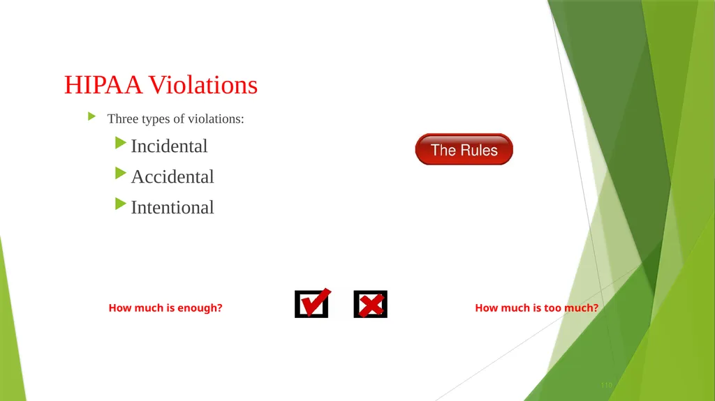 Welcome to the Privacy and Security Training - slide 110 of 139