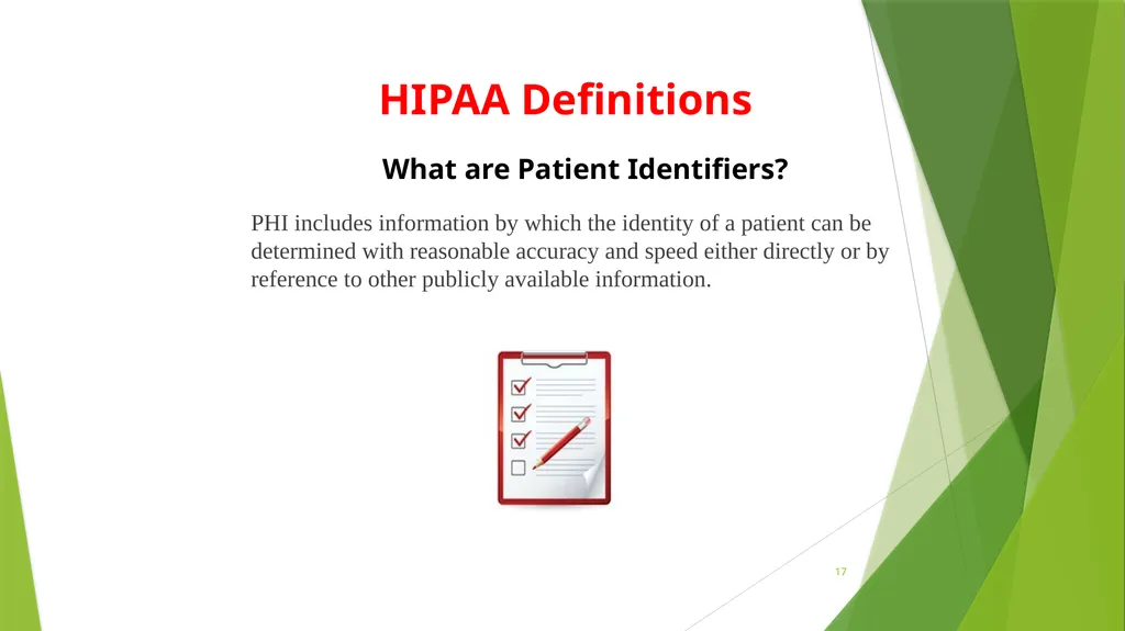Welcome to the Privacy and Security Training - slide 17 of 139