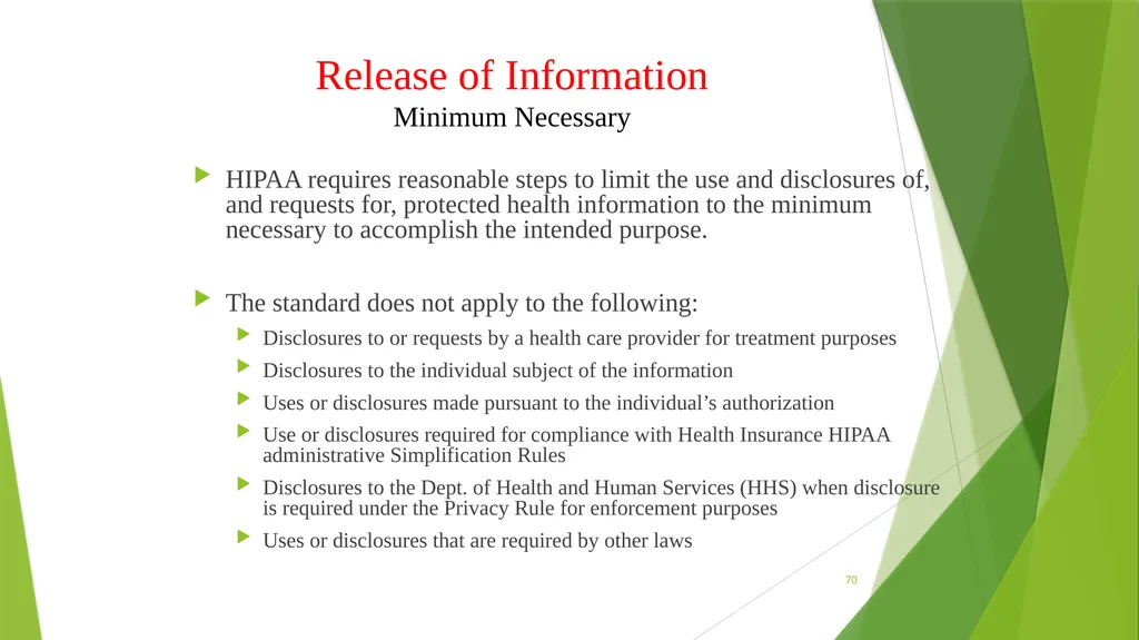 Welcome to the Privacy and Security Training - slide 70 of 139