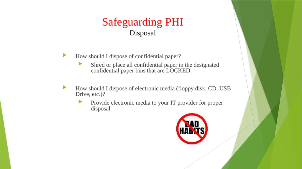 Welcome to the Privacy and Security Training - slide 101 of 139