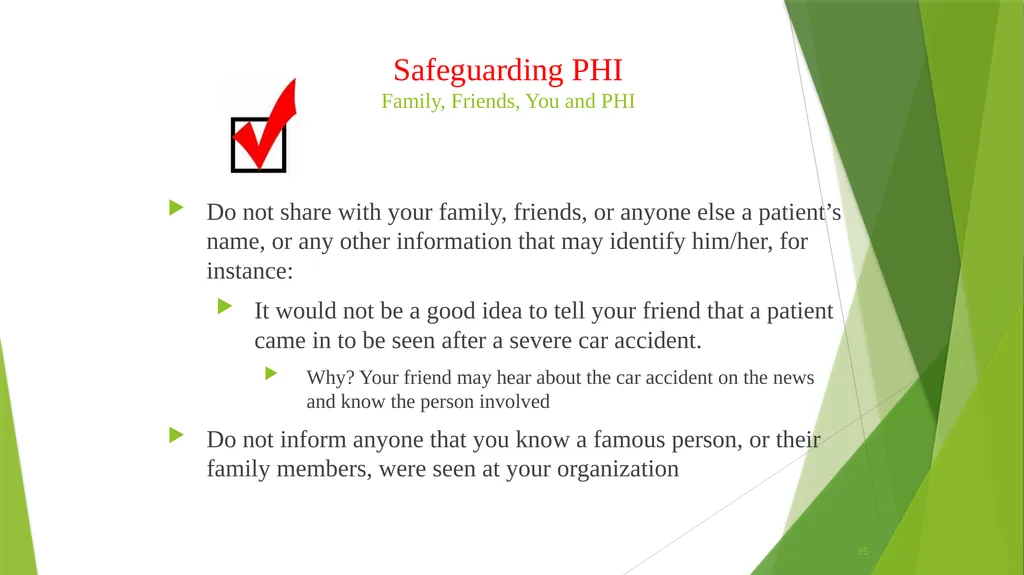 Welcome to the Privacy and Security Training - slide 95 of 139