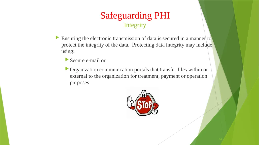 Welcome to the Privacy and Security Training - slide 94 of 139