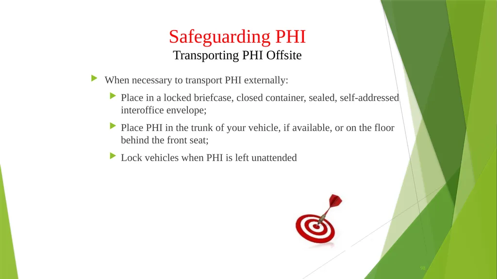 Welcome to the Privacy and Security Training - slide 98 of 139