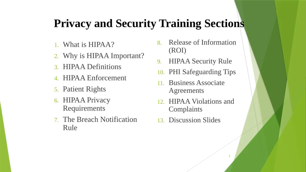 Welcome to the Privacy and Security Training - slide 2 of 139