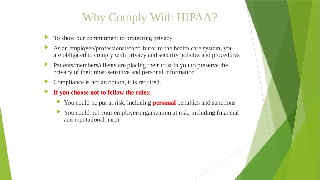 Welcome to the Privacy and Security Training - slide 9 of 139