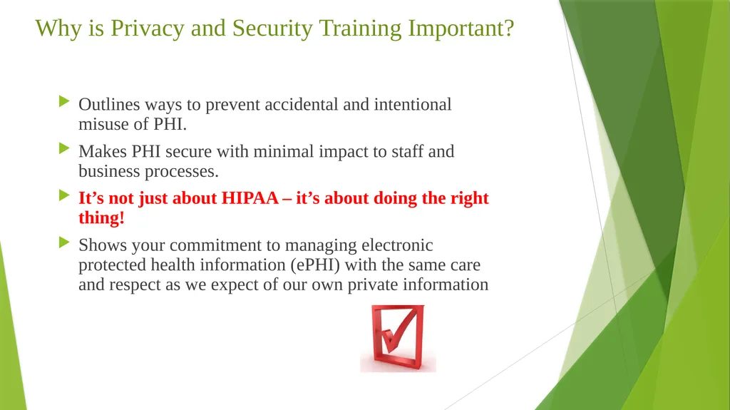 Welcome to the Privacy and Security Training - slide 12 of 139